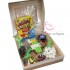 Маленькому герою сладкий подарочный набор для мальчика в крафт-коробке 20*20 см