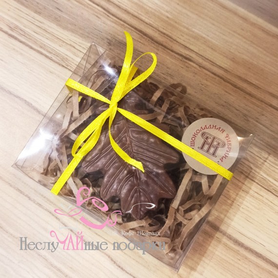 Дубовый листок шоколадная фигура, в коробочке 50 г