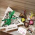 Ёлка (средняя) подарочный набор с чаем и сладостями в деревянной шкатулке-ёлке - фото 1
