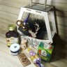 Северный олень новогодний фонарик подарочный набор с чаем и сладостями