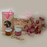 Подарочный набор-сувенир 8 Марта с чаем и сладостями в крафт-коробке # 2 (чай+мед) без упаковки