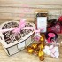 Сердечные поздравления подарочный набор с чаем и сладостями в резной деревянной шкатулке-сердце - фото 1
