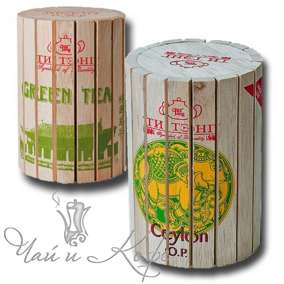 Дарджилинг черный чай Tea Tang в круглой деревянной коробке 100 г