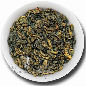 Китайский зеленый чай ганпаудер (скрученный)