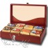 "Эксклюзивная коллекция" подарочный набор с чаем Ти Тэнг 8 видов по 50 г в деревянной шкатулке со стеклом - в открытом виде