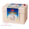 Слон фарфоровая чайница с чаем Tea Tang 50 г в плетеной шкатулке (белый)  - фото 3