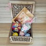 Любаша #2 подарочный набор с чаем и сладостями в резной деревянной шкатулке - фото 1